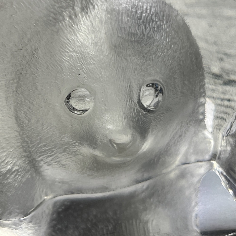 Mats Jonasson Crystal Art Glass Baby Seal Sculpture Signed And Numbered J150 - Picture 4 of 8